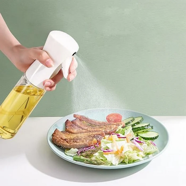 Plastic Glass Kitchen Cooking Spray Bottle | 200ML | BBQ Olive Oil & Vinegar Oil Sprayer 200 ML Spray Bottle