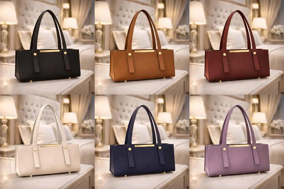 Women's Leather Plain Shoulder Bag