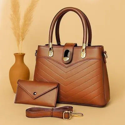 Women's Leather Plain Shoulder Bag