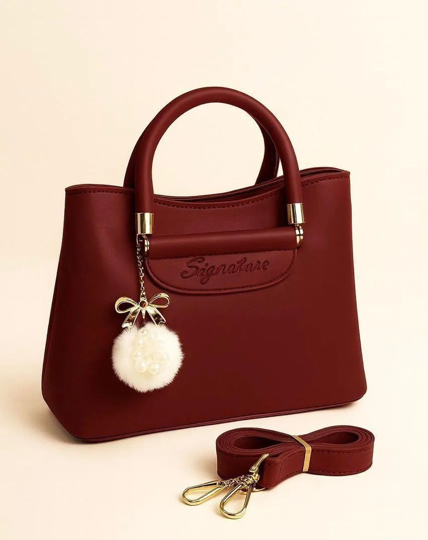 Girl's Leather Plain Shoulder Bag