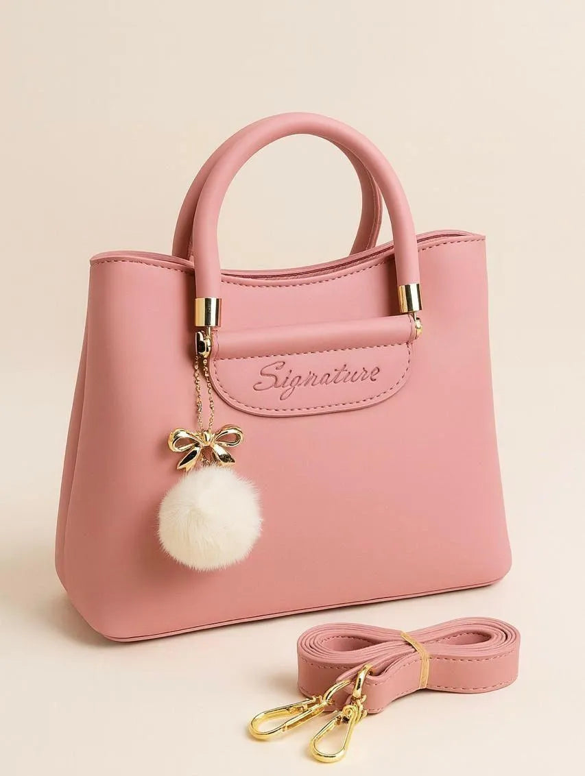 Girl's Leather Plain Shoulder Bag