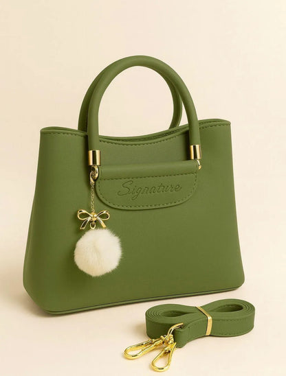 Girl's Leather Plain Shoulder Bag