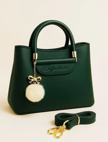 Girl's Leather Plain Shoulder Bag