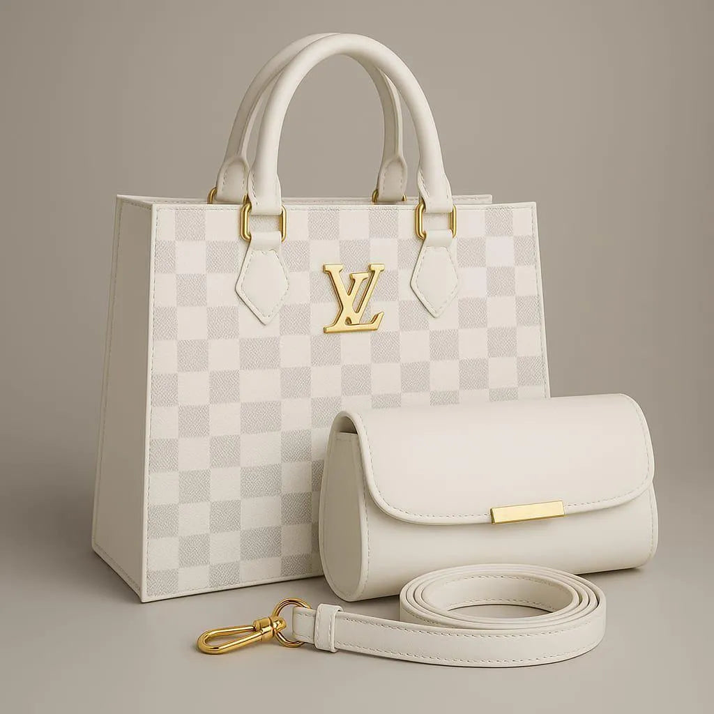Women's PU Leather Textured Hand Bag Set