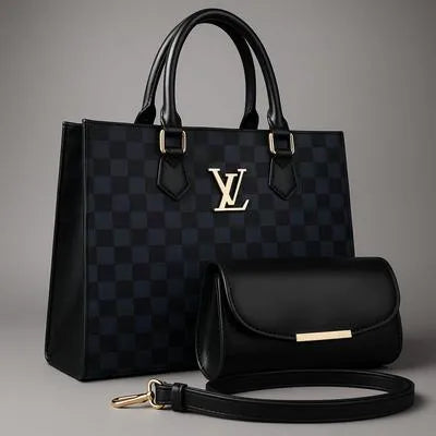Women's PU Leather Textured Hand Bag Set