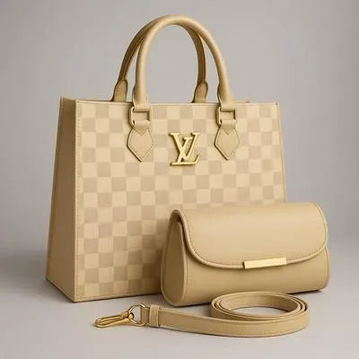 Women's PU Leather Textured Hand Bag Set