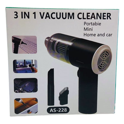 3-in-1 Portable Vacuum Cleaner, Duster & Air Blower | Wireless Handheld Cleaning for Car & Home Vacuum Cleaner