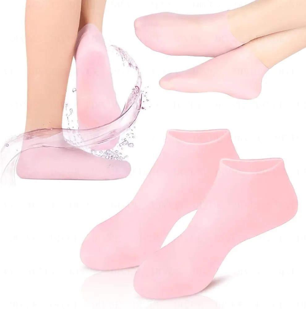 Silicone Jelly Socks | Ultra-Moisturizing Gel Foot Care & Spa Therapy | Without Box Hydrating Gel Socks for Soft & Smooth Feet