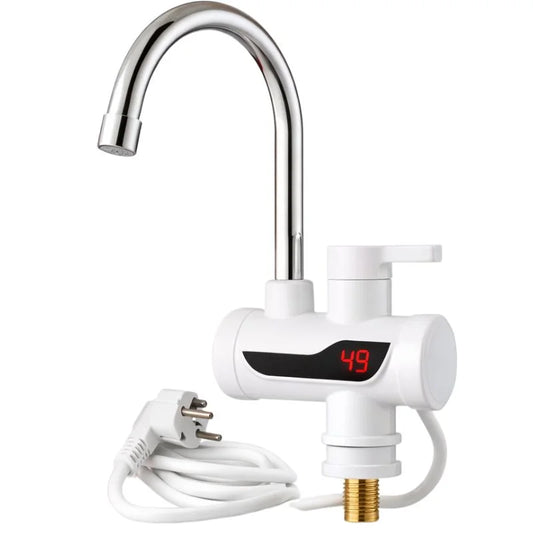Electric Instant Heating Faucet | Digital Temperature Display | Plastic handle | Kitchen & Bathroom Hot Water Tap Electric Instant Heating Faucet | Plastic Handle