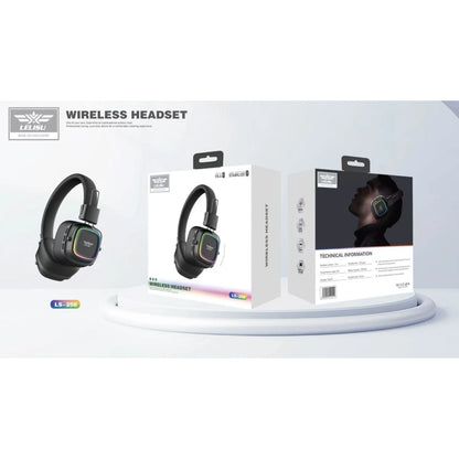 Lelisu LS-258 Wireless Stereo Headphones | Bluetooth 5.4 Over-Ear Headset with Type-C Charging & LED Lights Bluetooth Over-Ear Stereo Headphones