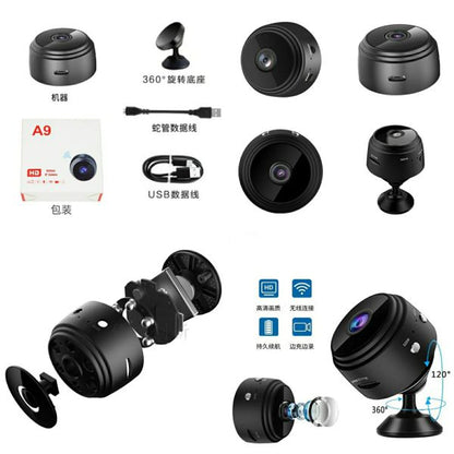 A9 1080P HD Magnetic WiFi Mini Camera | Wireless Security Camera with Night Vision & HDSF App Support Smart Wifi Cam