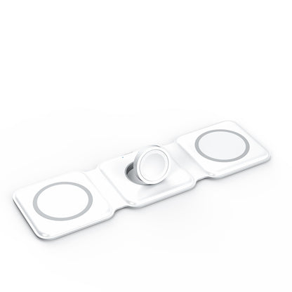 3-in-1 Foldable Magnetic Wireless Charger 15W Charging Station for iPhone Apple Watch and AirPods Foldable 3-in-1 wireless charger