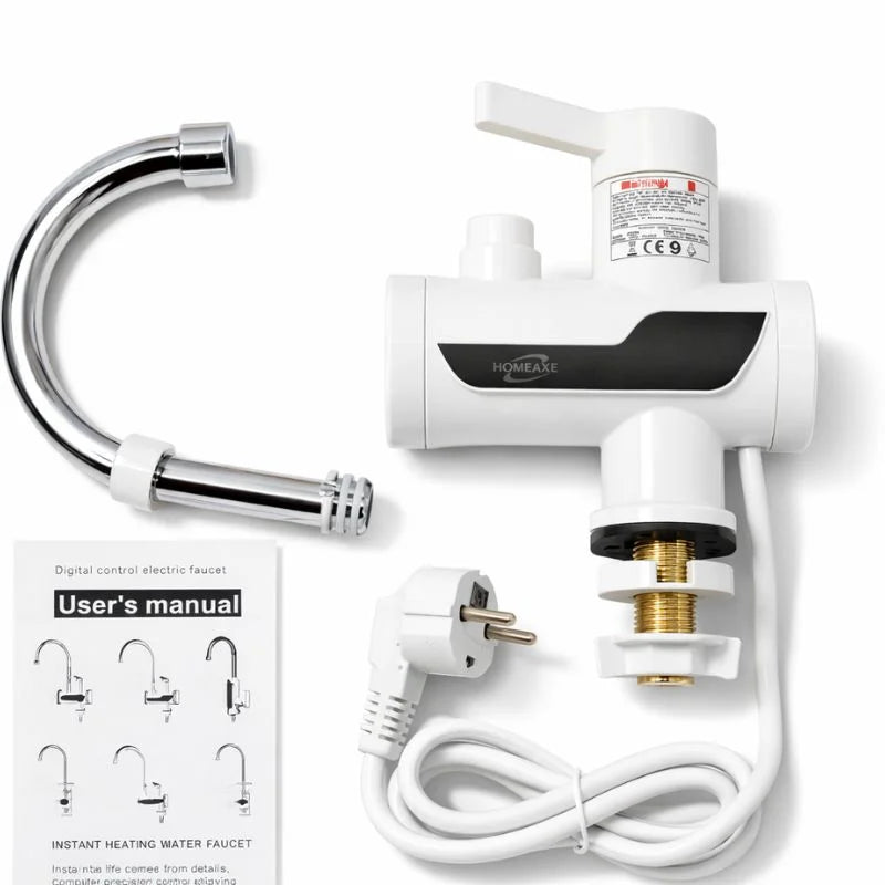 Electric Instant Heating Faucet | Digital Temperature Display | Plastic handle | Kitchen & Bathroom Hot Water Tap Electric Instant Heating Faucet | Plastic Handle