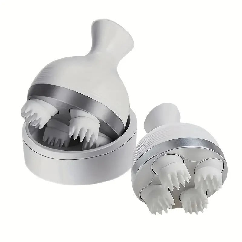 Electric Scalp Massager with 4 Clusters | Rechargeable & Full-Body Relaxation Relieves stress, fatigue, hair loss
