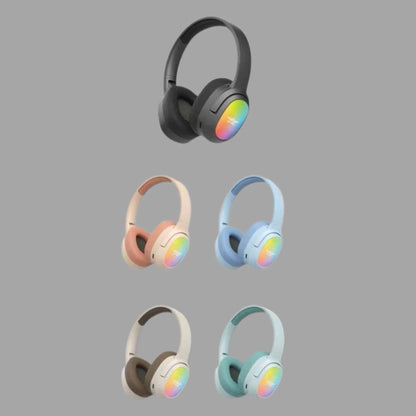 Lelisu LS-257 Wireless Stereo Headphones | Bluetooth 5.4 Over-Ear Headset with Type-C Charging & LED Lights Bluetooth Over-Ear Stereo Headphones