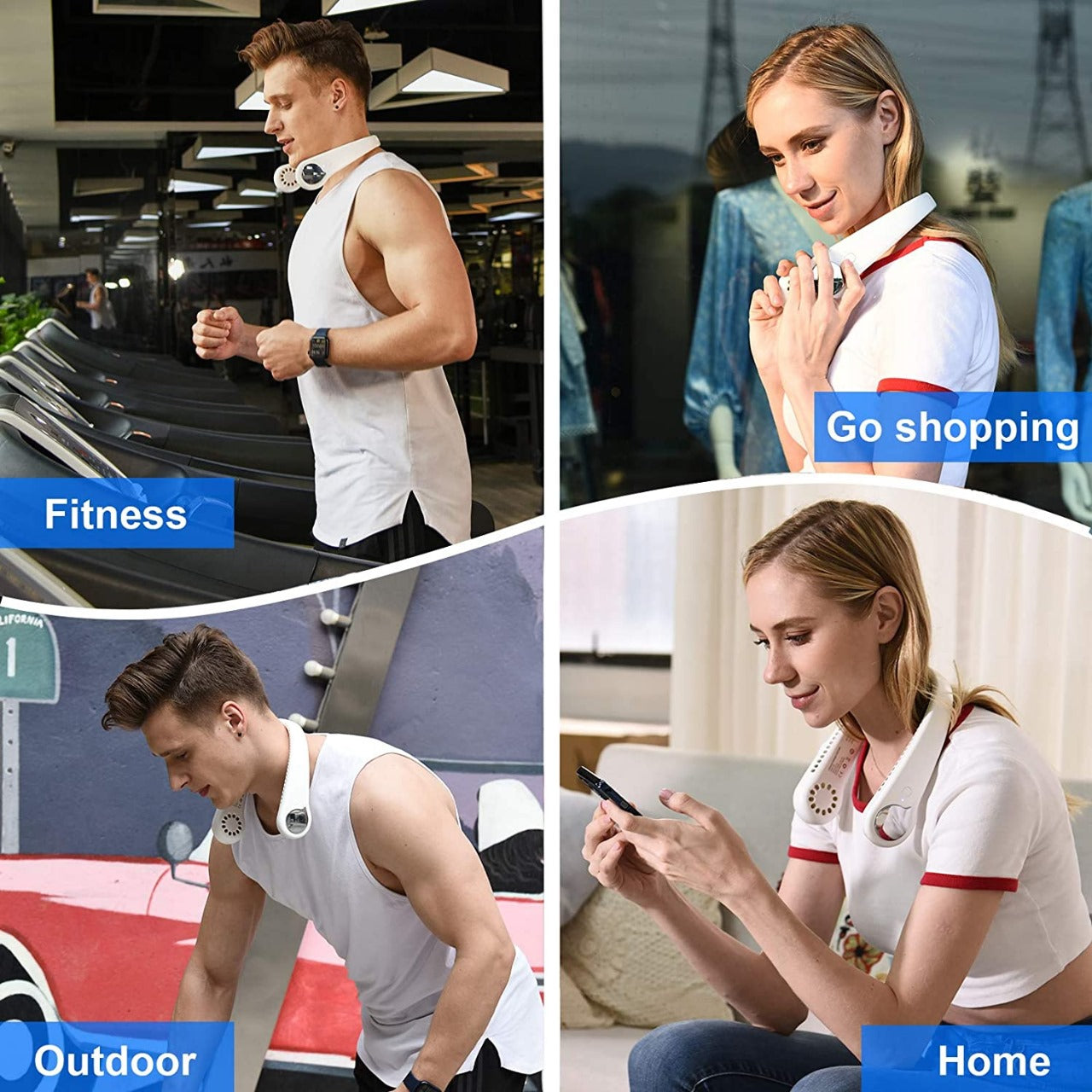 Portable Bladeless Hanging Neck Fan | Hands-Free Personal Cooling Fan for Travel, Office & Outdoor Use Neck Fan SKU: Sm-11-00-00-113