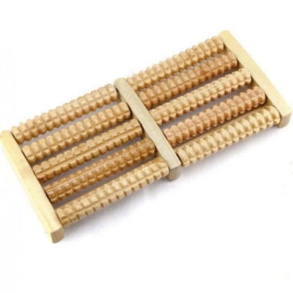 Wooden Foot Roller Massager | Manual Reflexology Therapy Tool for Pain Relief, Stress Relaxation & Foot Care Wooden Foot Roller Massager