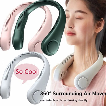 Portable Bladeless Hanging Neck Fan | Hands-Free Personal Cooling Fan for Travel, Office & Outdoor Use Neck Fan SKU: Sm-11-00-00-113