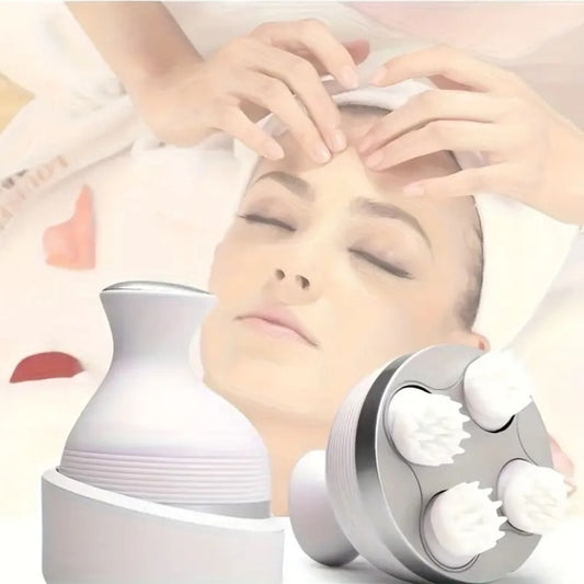 Electric Scalp Massager with 4 Clusters | Rechargeable & Full-Body Relaxation Relieves stress, fatigue, hair loss