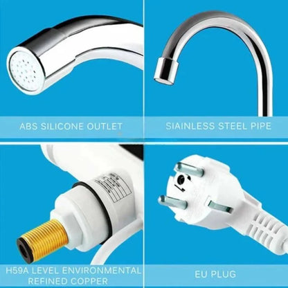 Electric Instant Heating Faucet | Digital Temperature Display | Plastic handle | Kitchen & Bathroom Hot Water Tap Electric Instant Heating Faucet | Plastic Handle