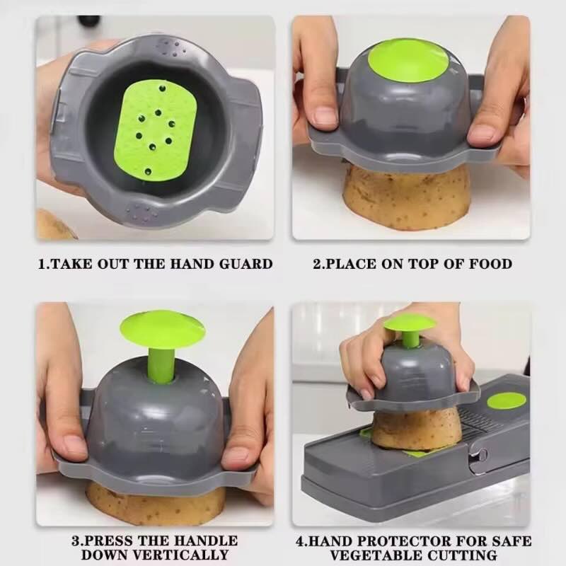 16-in-1 Mandoline Slicer & Vegetable Chopper | Multifunctional Food Cutter & Grater Fast slicing, chopping, shredding