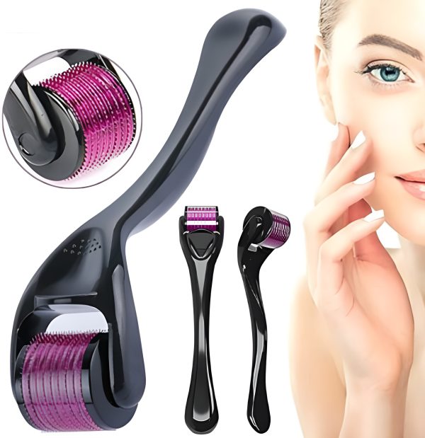 Derma Roller 0.5mm for Hair & Skin Therapy | 540 Titanium Micro-Needles Derma Roller