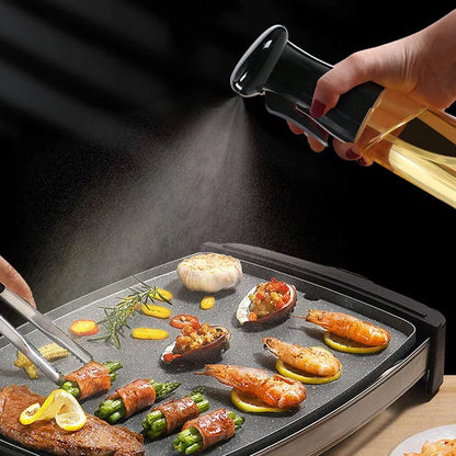 Plastic Glass Kitchen Cooking Spray Bottle | 200ML | BBQ Olive Oil & Vinegar Oil Sprayer 200 ML Spray Bottle