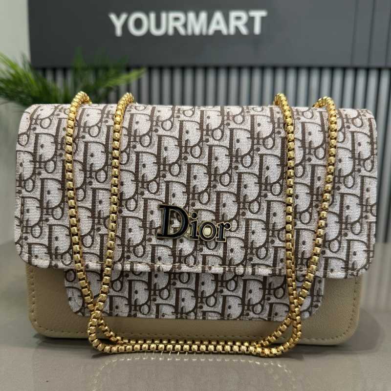 Beige | Dior Oblique Canvas & Leather Flap Clutch | Luxury Designer Handbag for Women Elegant Dior designer flap clutch