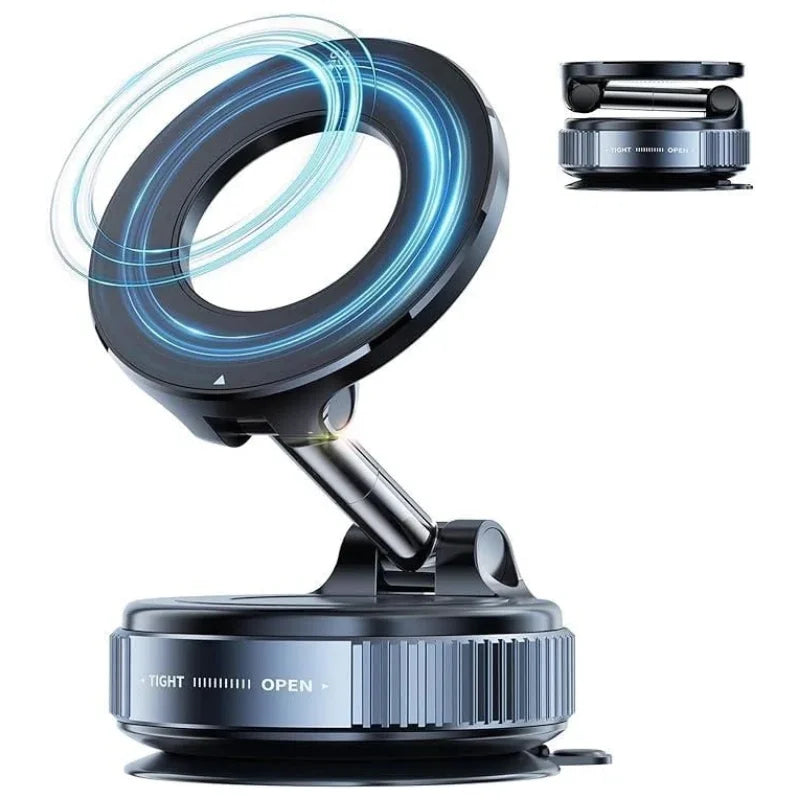 Foldable Magnetic Car Phone Holder | 360° Rotating Suction Mount, Universal Universal foldable phone holder