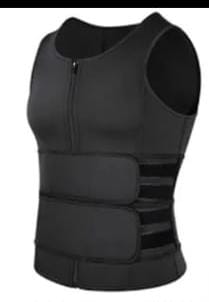 Seamless Men Body Shaper Vest Waist Trainer Slimming Vest Zipper Body Shaper & belly adjustable belt with Strap Control your Belly.. 100% Pure China weight loss Stuff